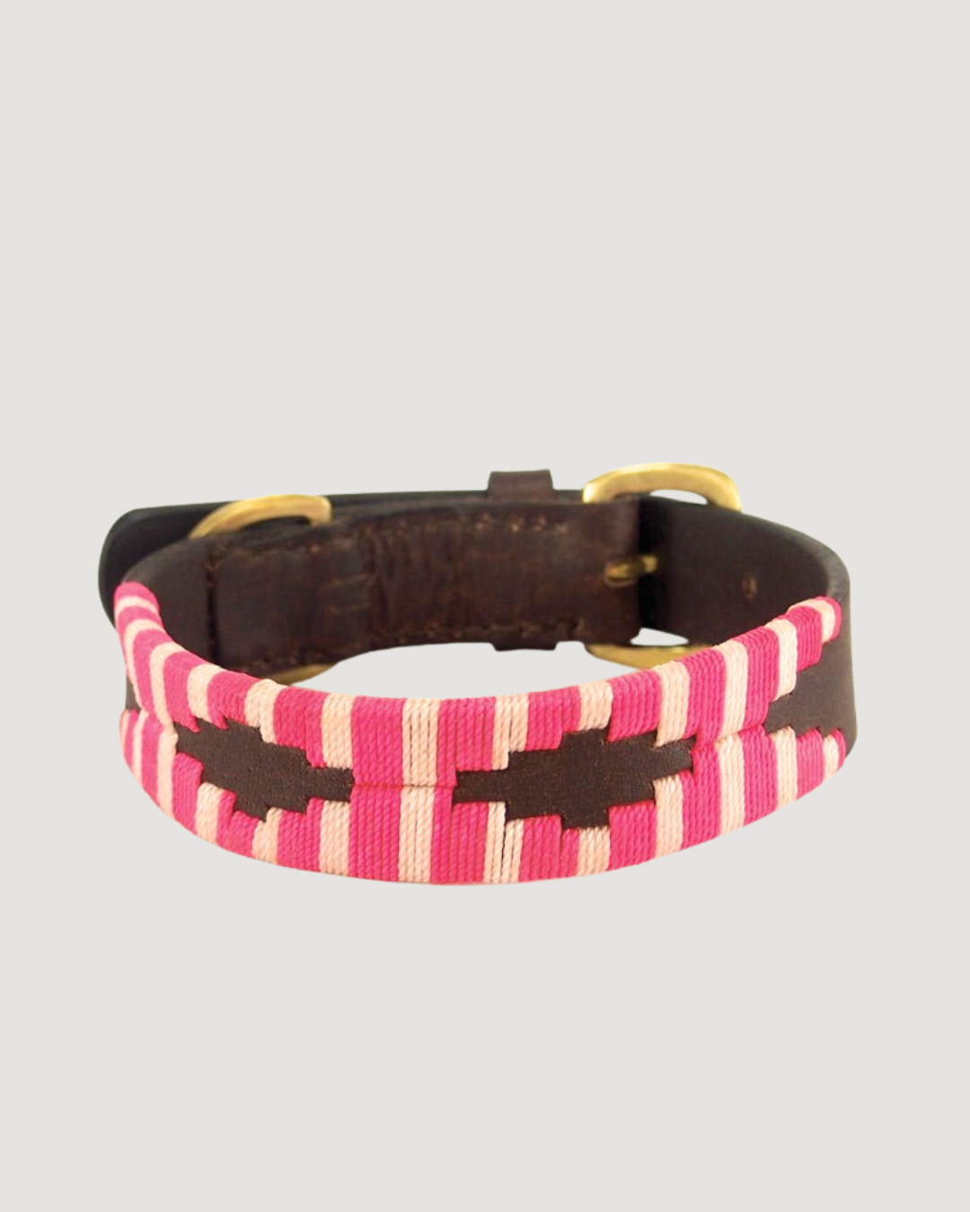 Polo Leather Dog Collar - Pinky by Georgie Paws