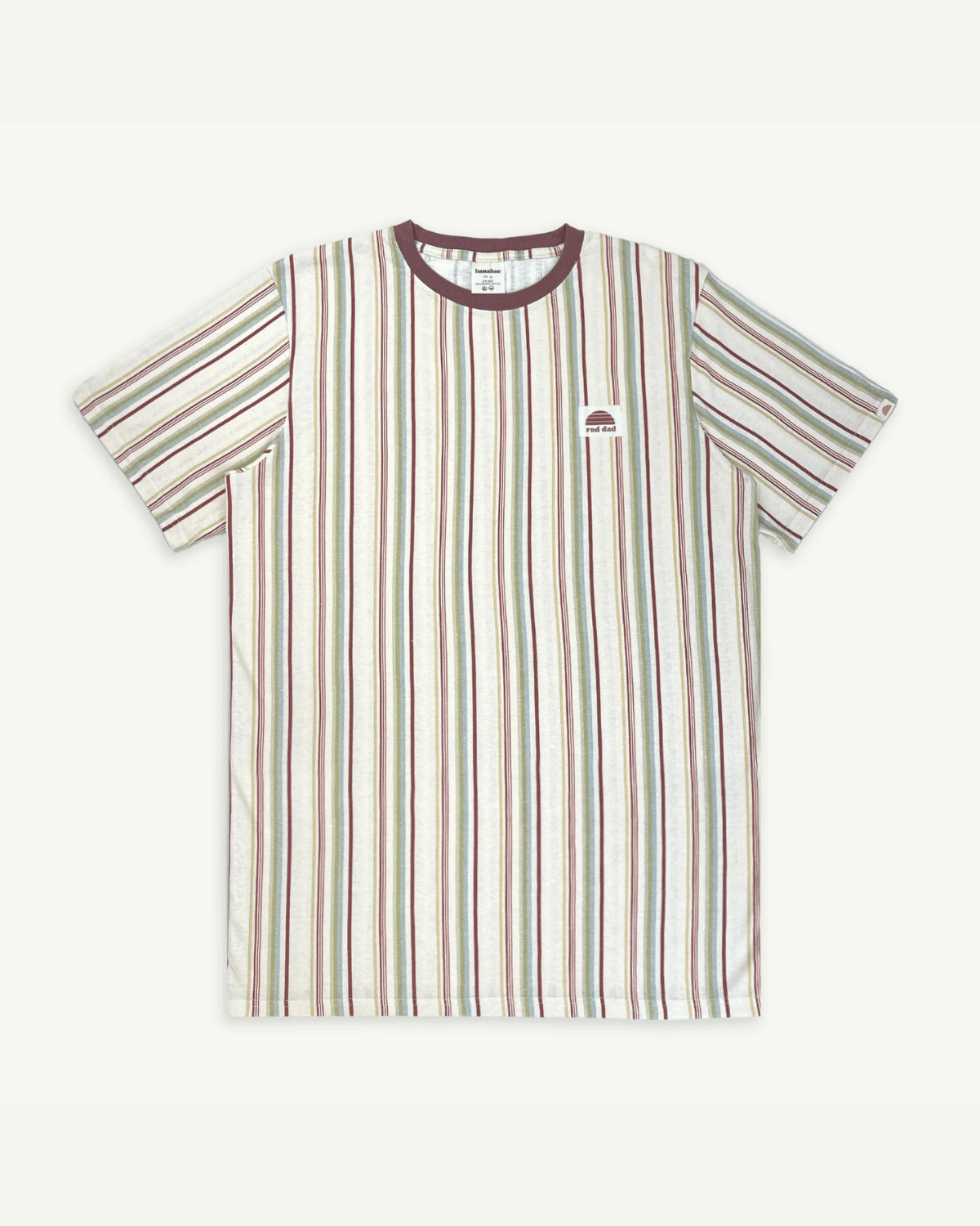 Rad Dad Vertical Stripe Hemp Tee - Craisin