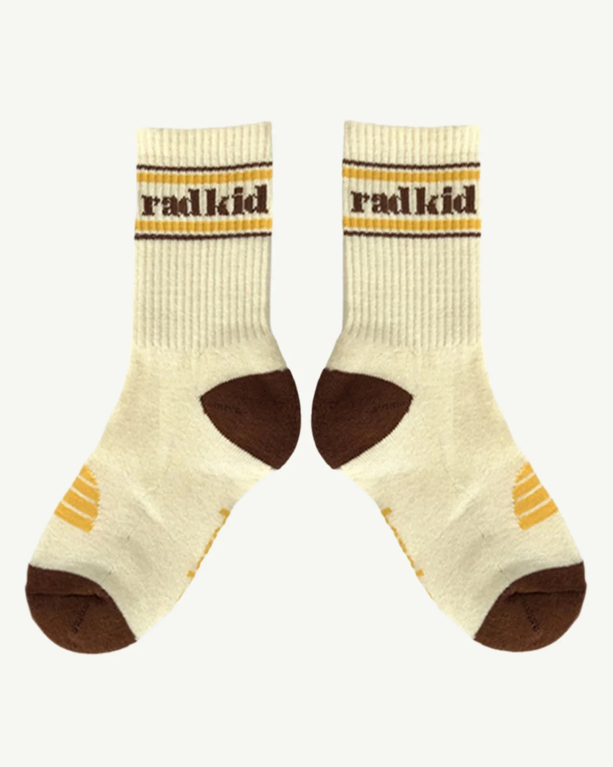 Banabae Rad Kid Organic Cotton Crew Socks - Natural
