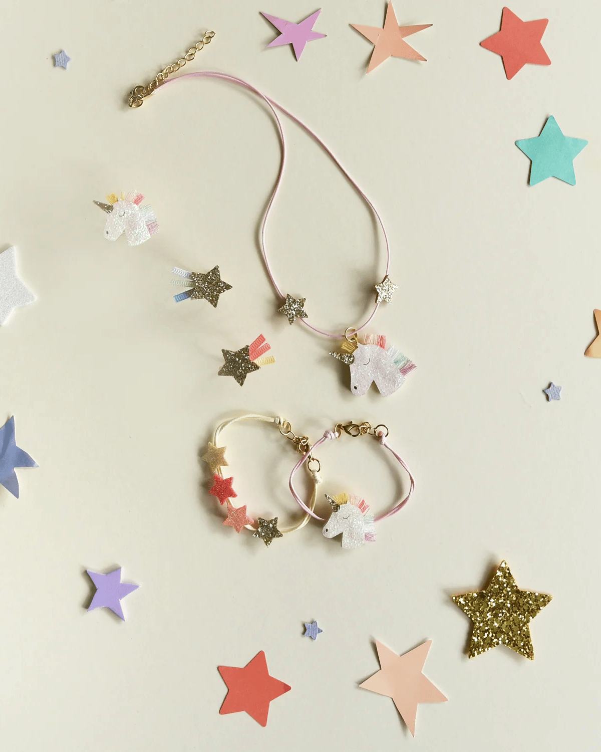 Rainbow Unicorn Bracelet Set by Rockahula Kids