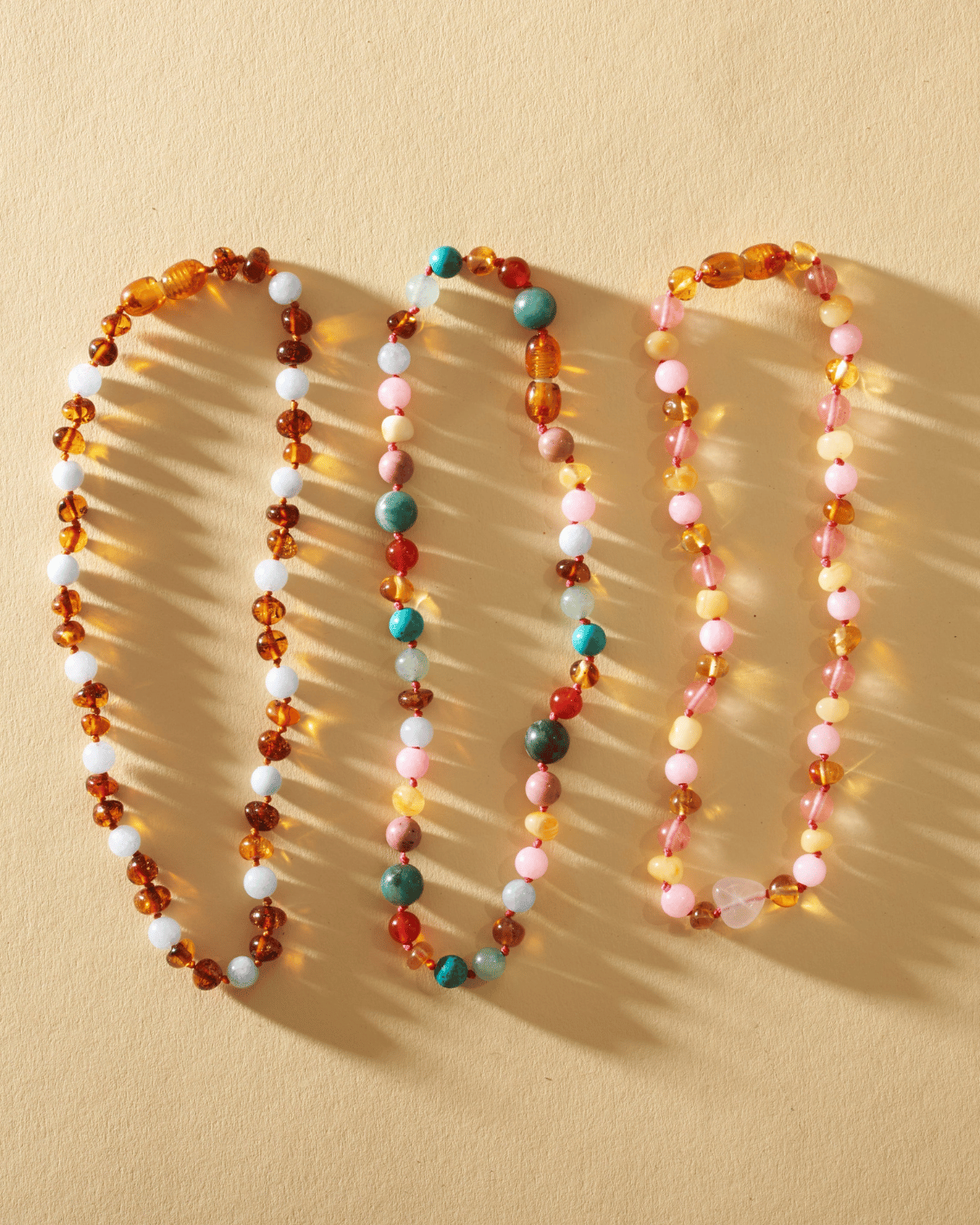 Regn - Baltic Amber Teething Necklace by Nirrimis