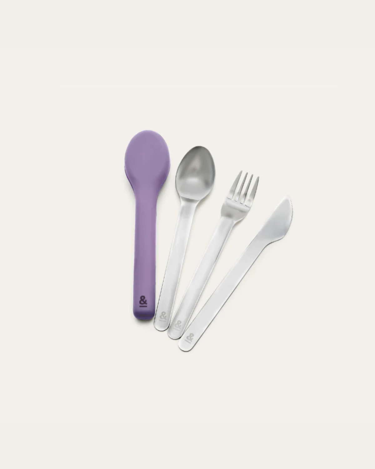 Seed & Sprout Reusable Cutlery Set - Stainless Steel & Plum