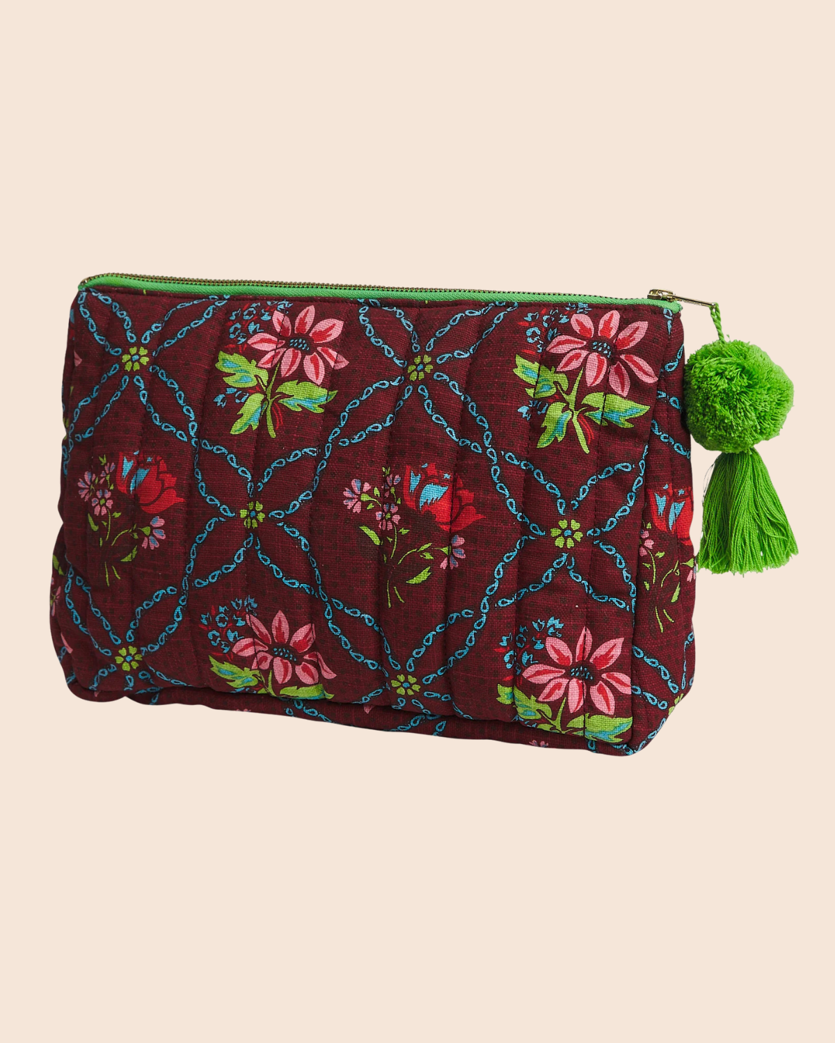 Norali Quilted Cosmetic Bag - Sienna by Sage x Clare