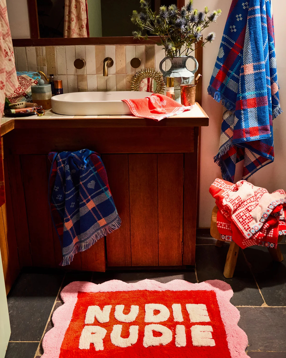 Romy Nudie Bath Mat - Poppy by Sage & Clare