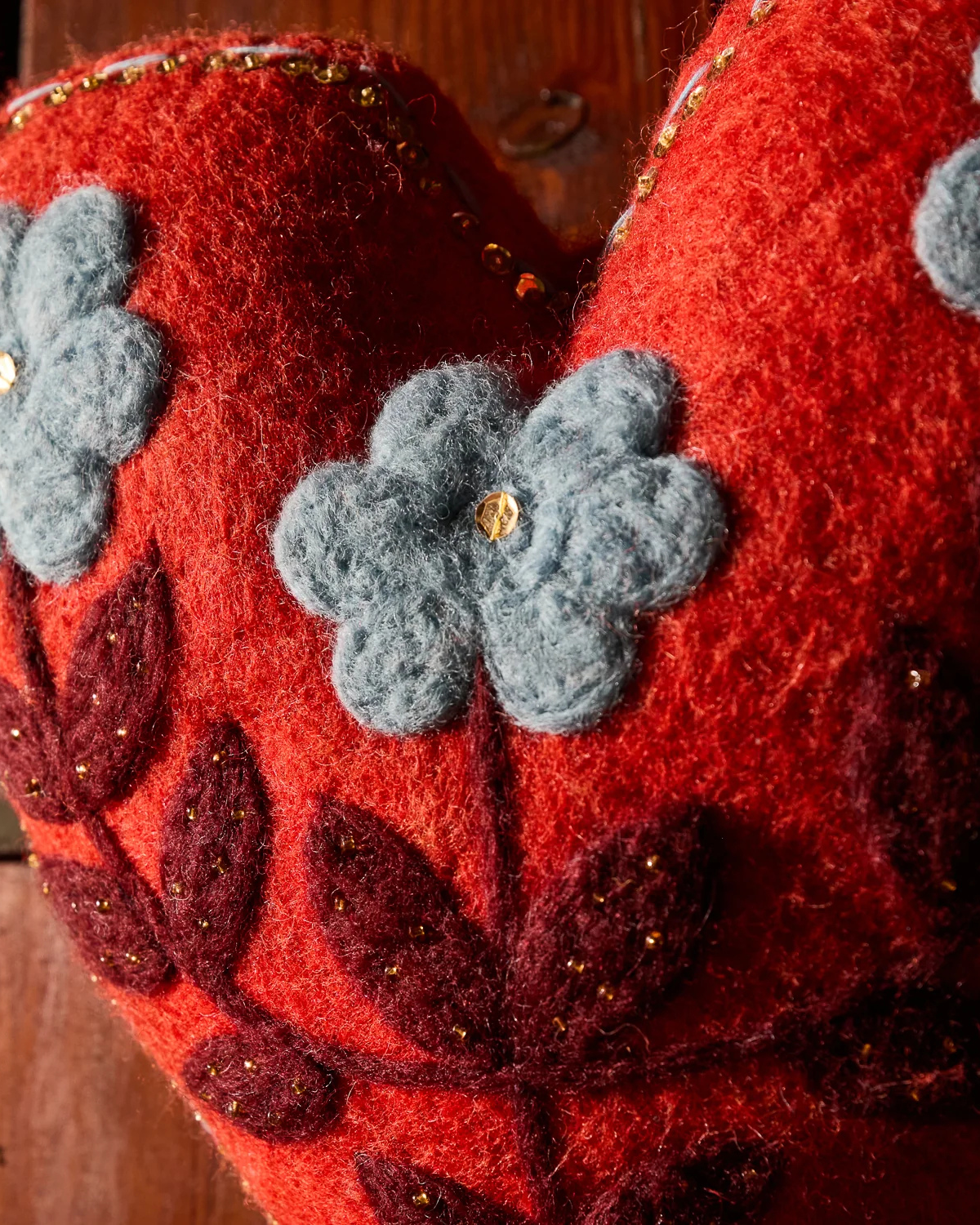 Sadie Felt Heart Door Decoration by Sage x Clare