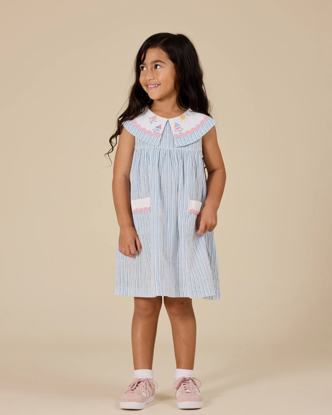 Goldie + Ace - Sailor Stripe Lucy Collared Dress