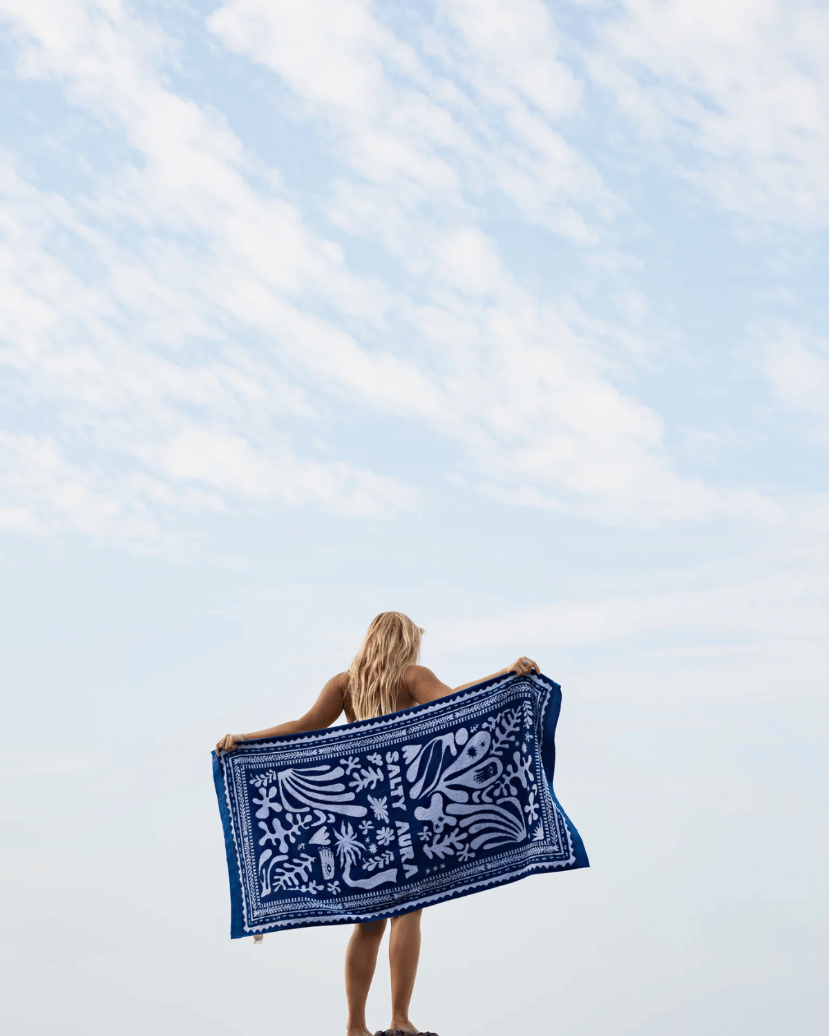 Salty Aura Blue Beach Towel - Limited Edition