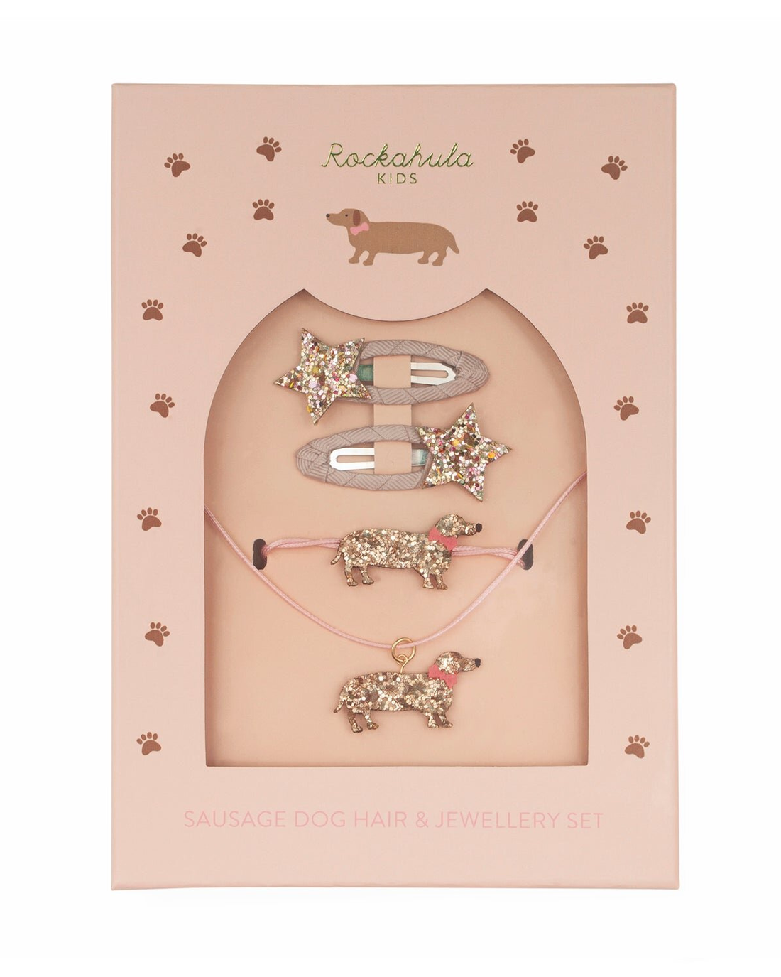 Sausage Dog Hair & Jewellery Set by Rockahula Kids