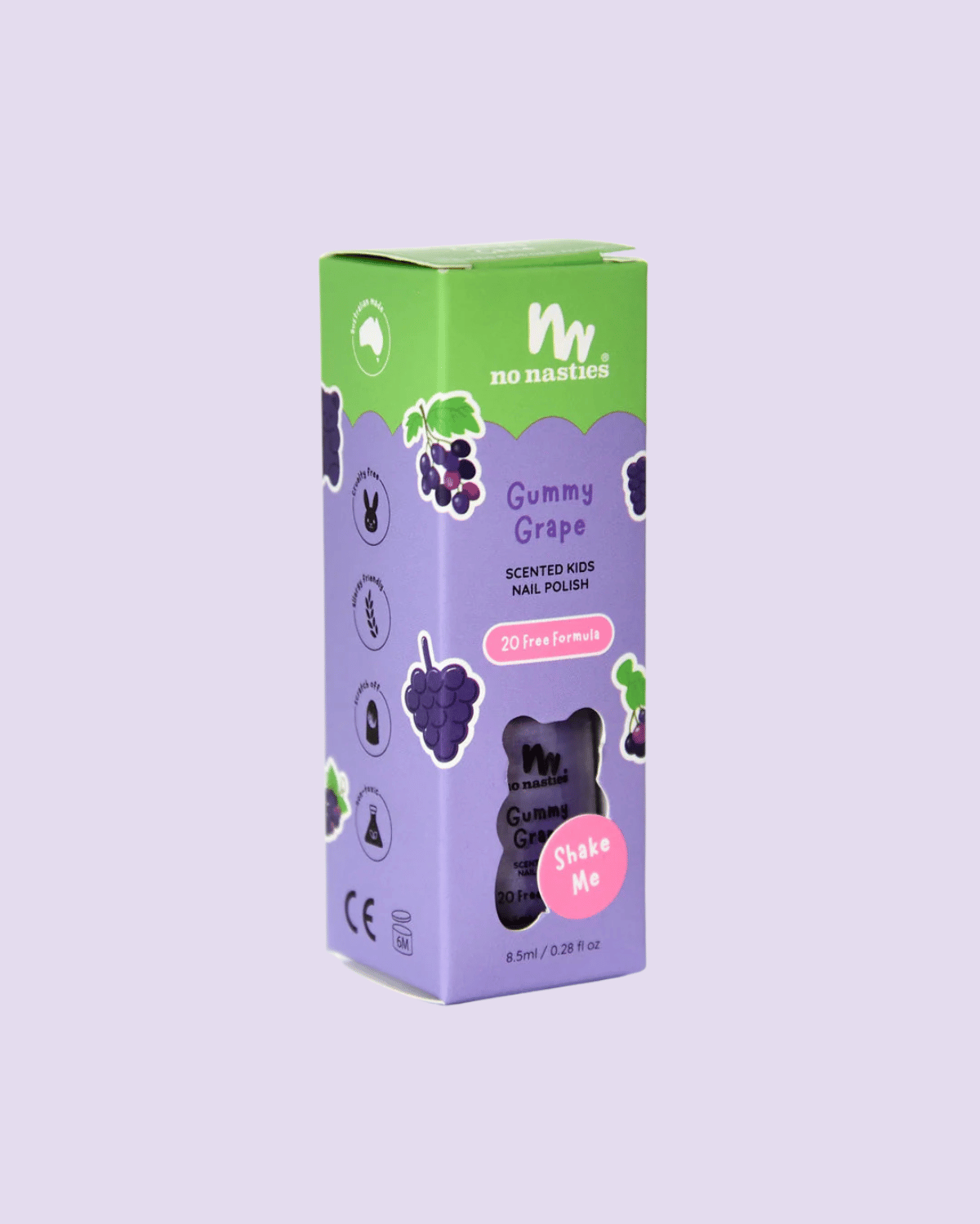 Scented Kids Polish Gummy Grape - Purple by No Nasties
