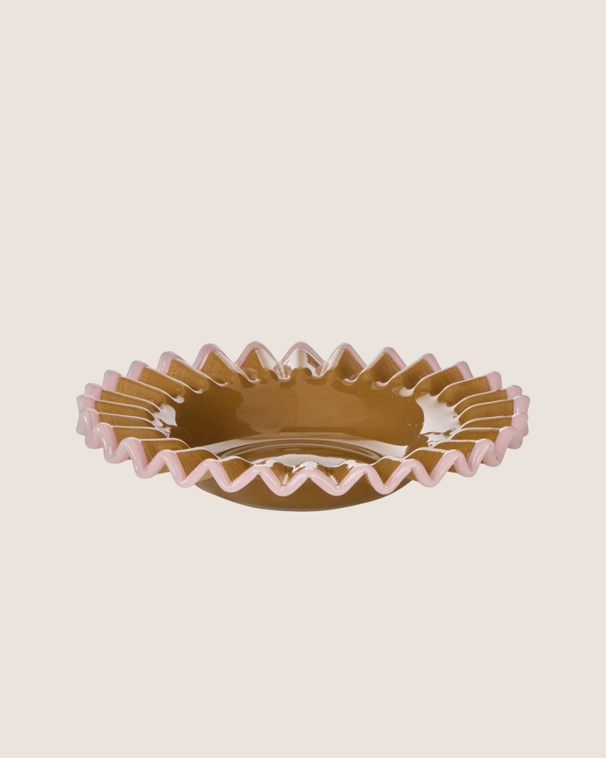 Sigrid Frill Dish - Mustard & Pink