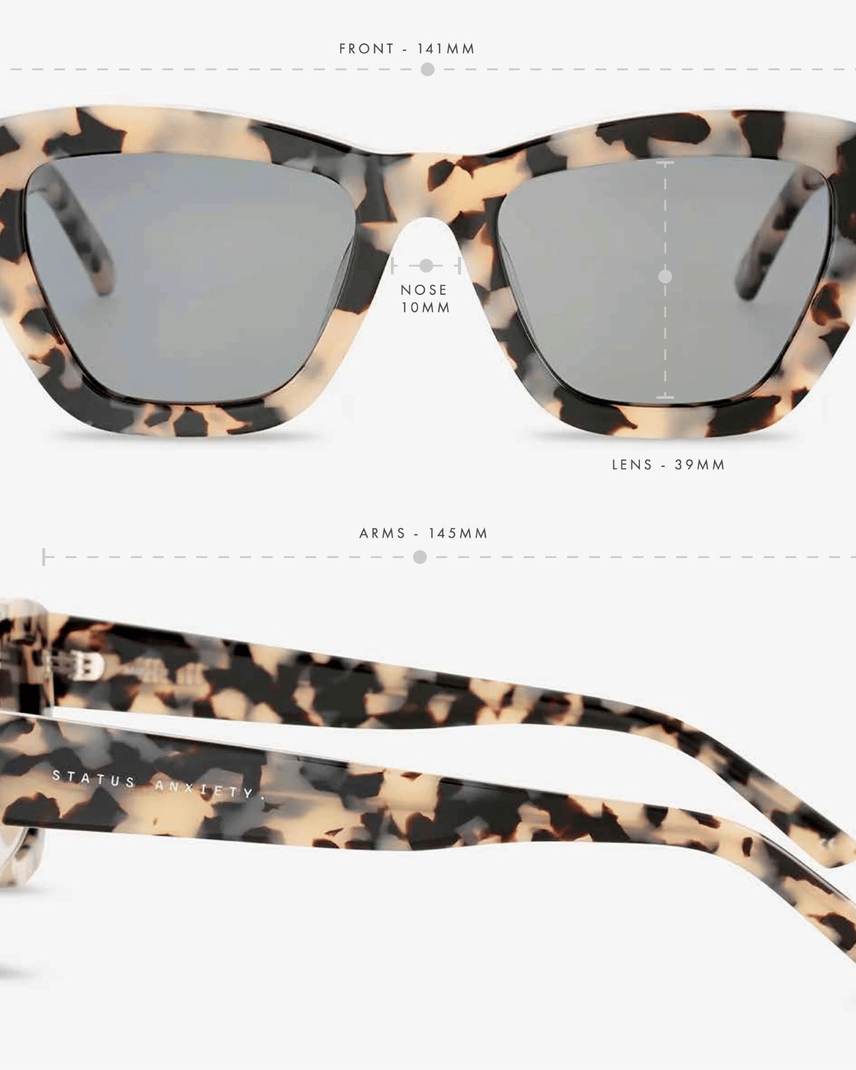 Status Anxiety Mirage Sunglasses in White Tort ✨