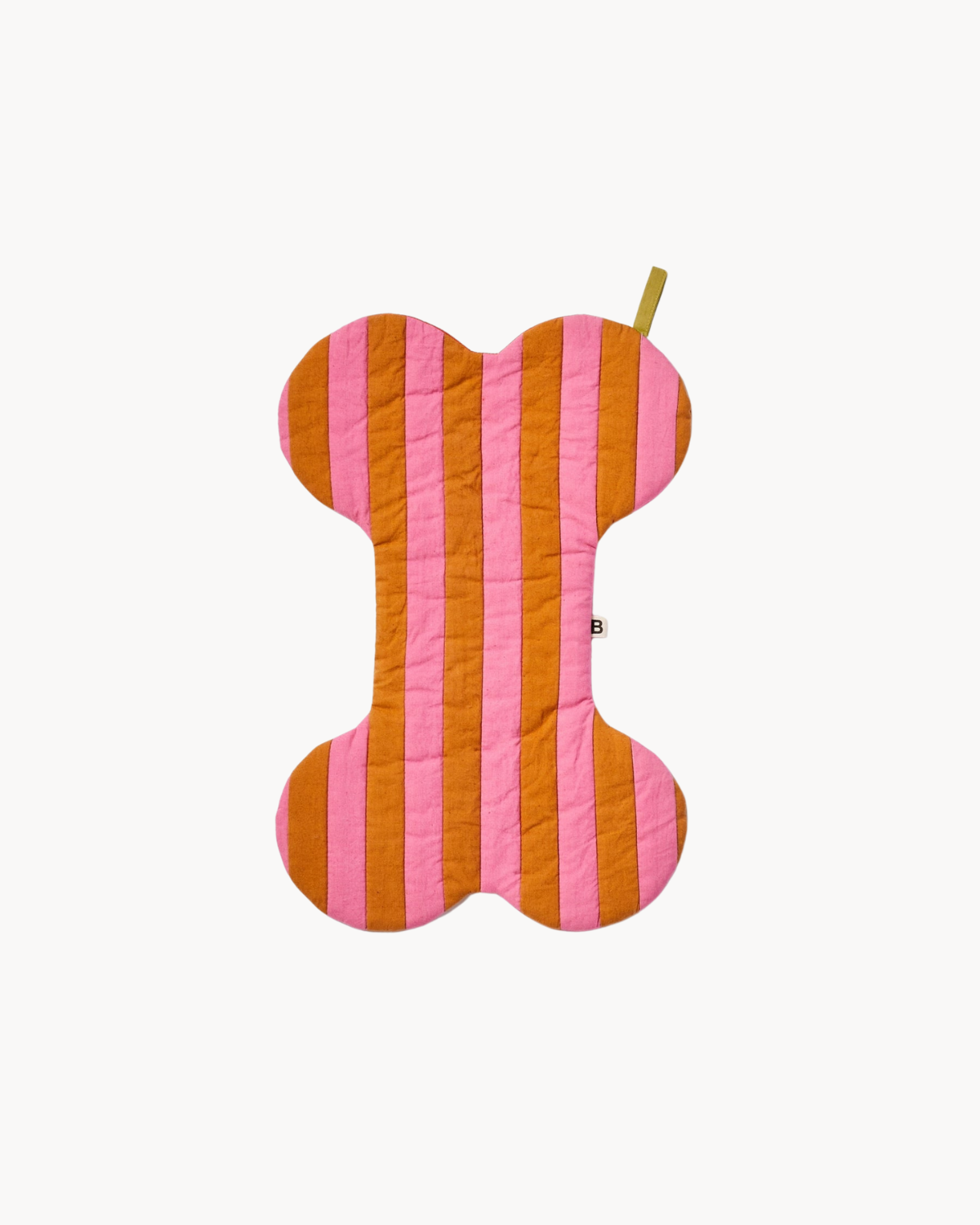 Bonnie & Neil Stripe Puppy Tan Pink Christmas Stocking