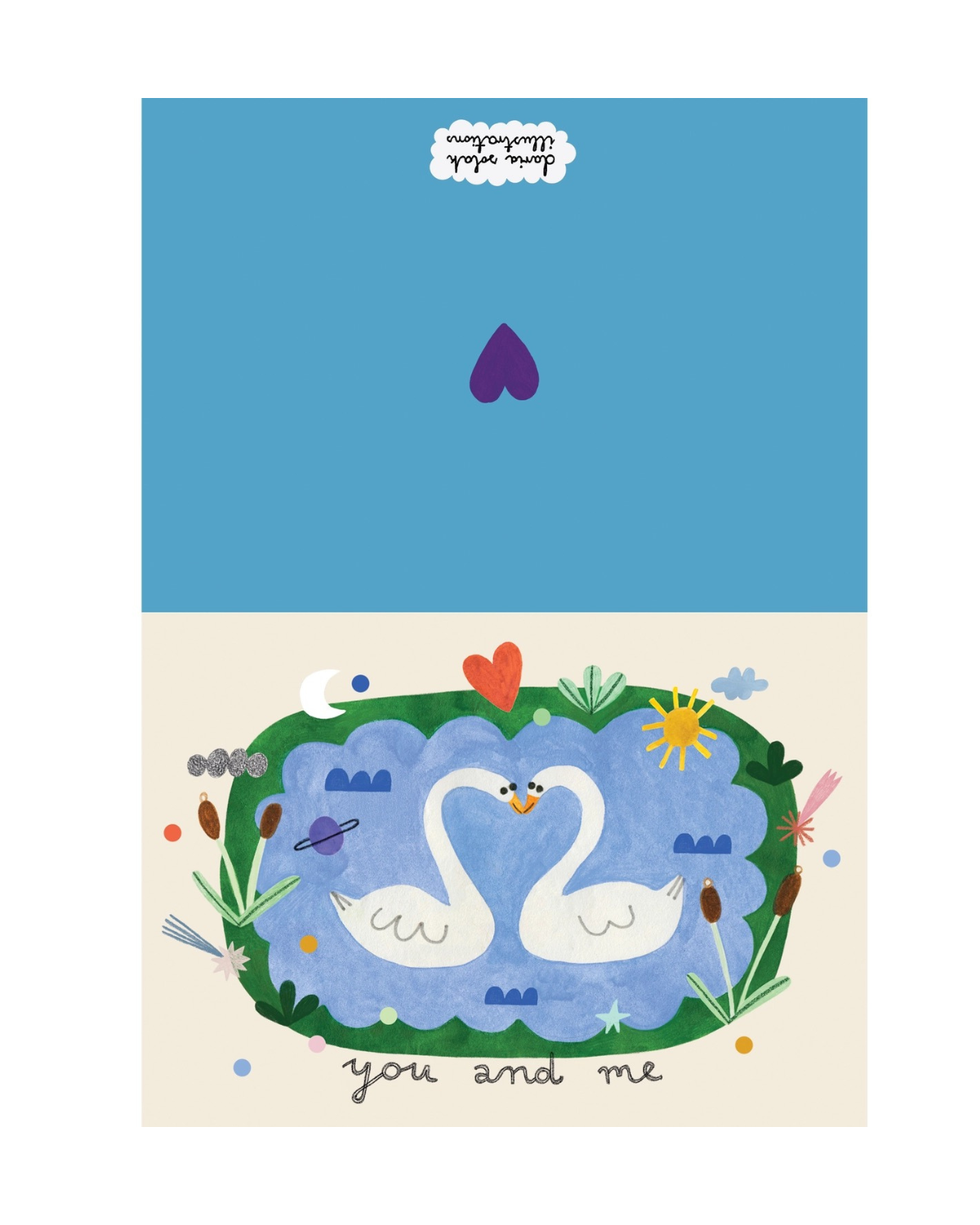 Swans Card by Daria Solak Illustrations