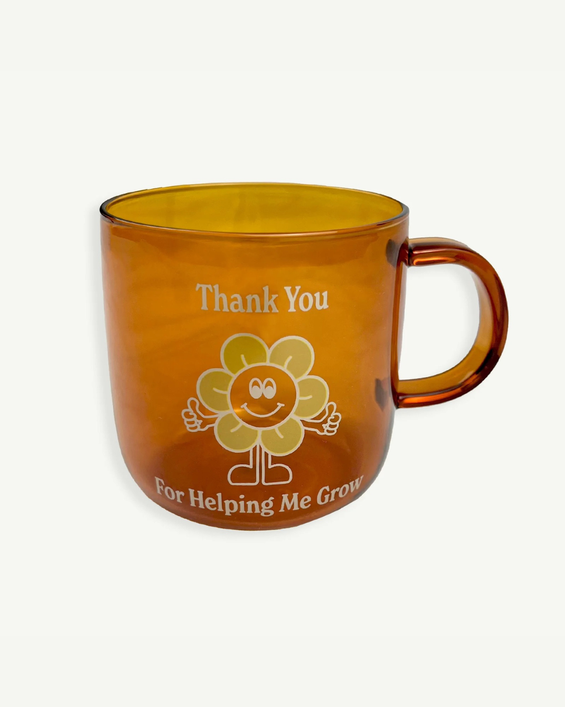 Banabae Thank you for helping me grow - Amber Glass Mug