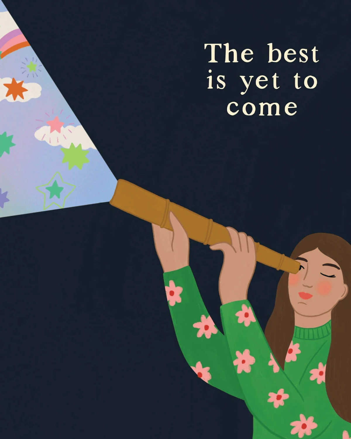 The Best Is Yet To Come Card by Constanza Goeppinger