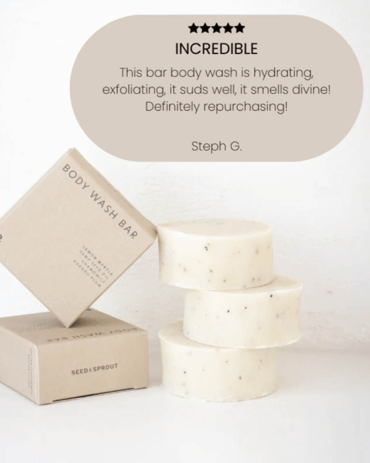 Seed & Sprout The Natural Body Wash Bar - Lemon Myrtle