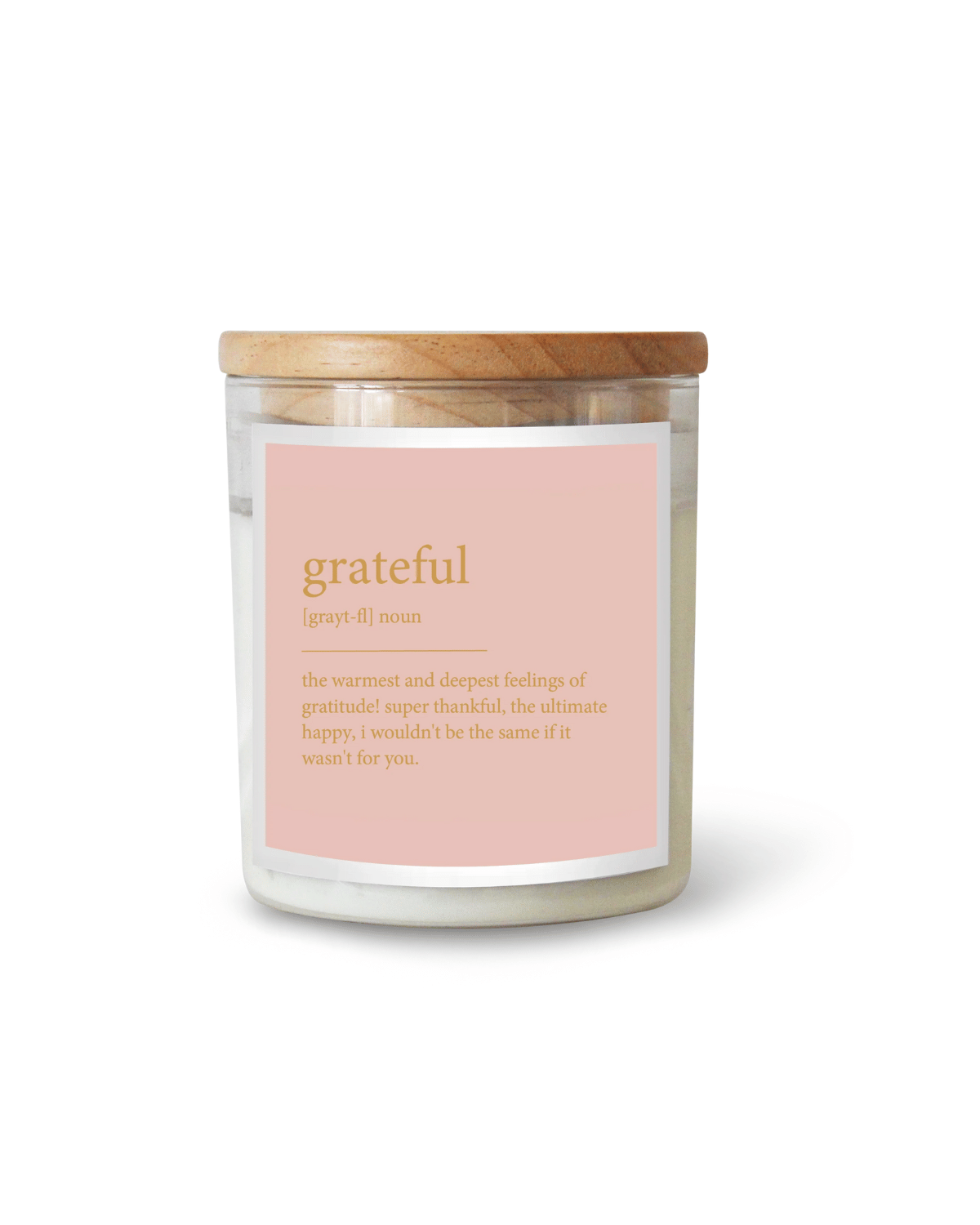 GOLDIE Dictionary Quote Candle - Grateful