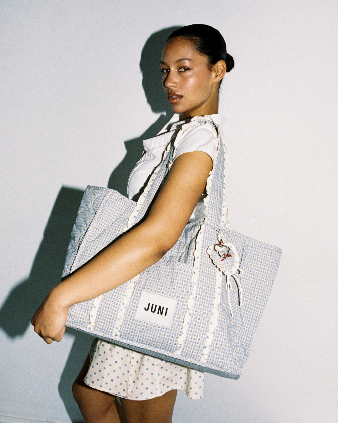 The Everything Bag - Blue Check by Juni