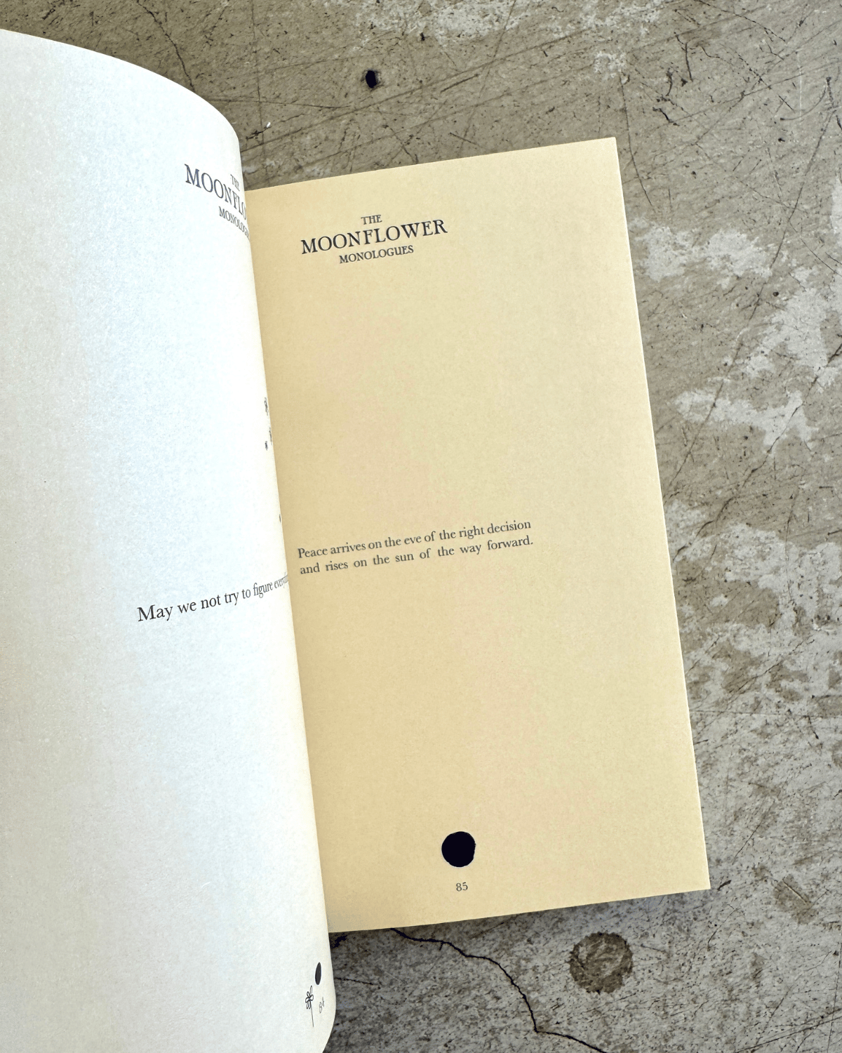 The Moonflower Monologues Poetry Book by Tess Guinery