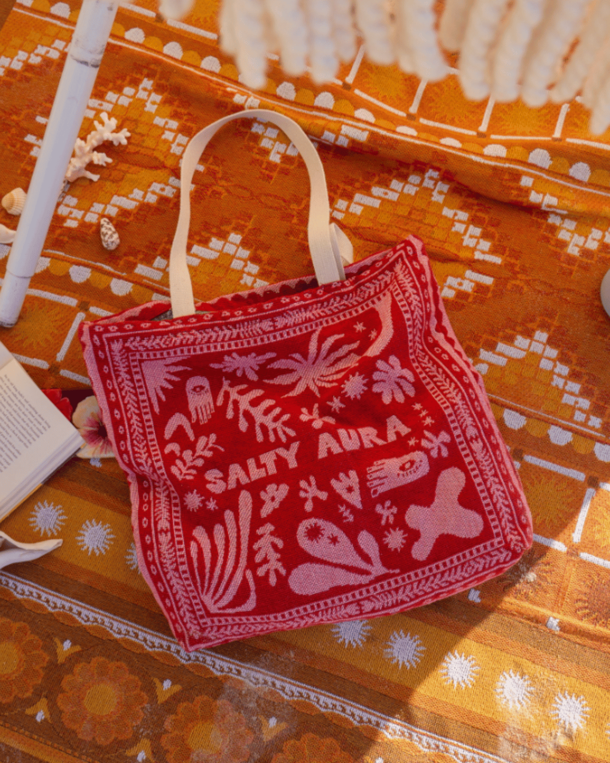 The Red Solace Bag - Salty Aura Tote Bag