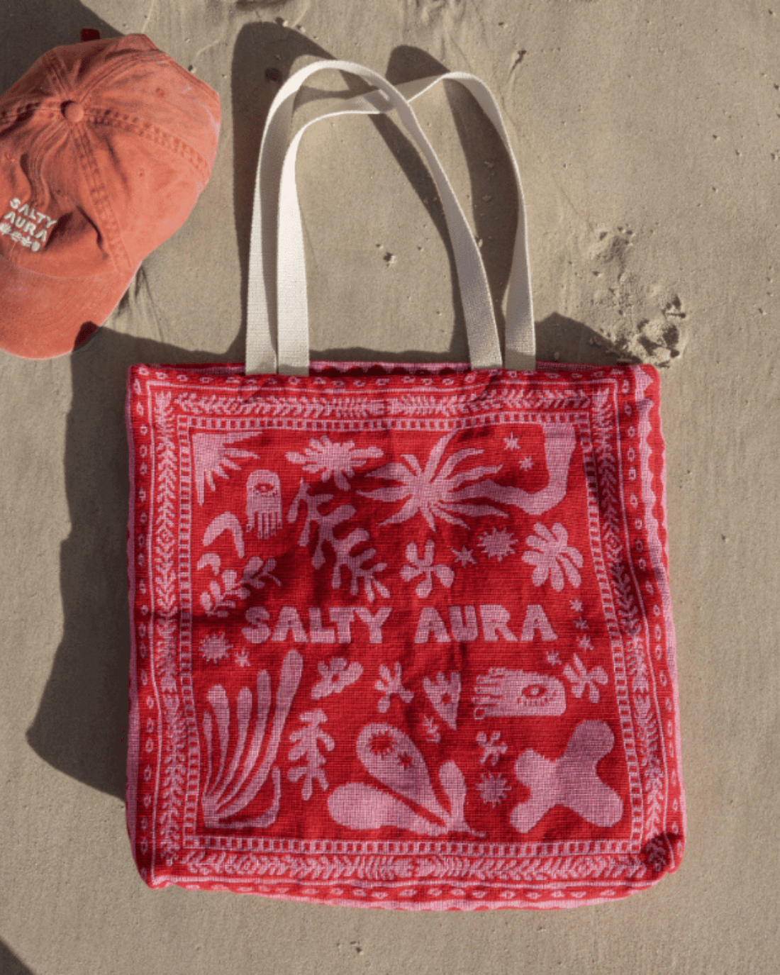 The Red Solace Bag - Salty Aura Tote Bag