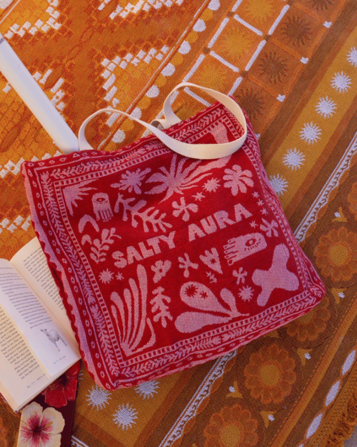 The Red Solace Bag - Salty Aura Tote Bag