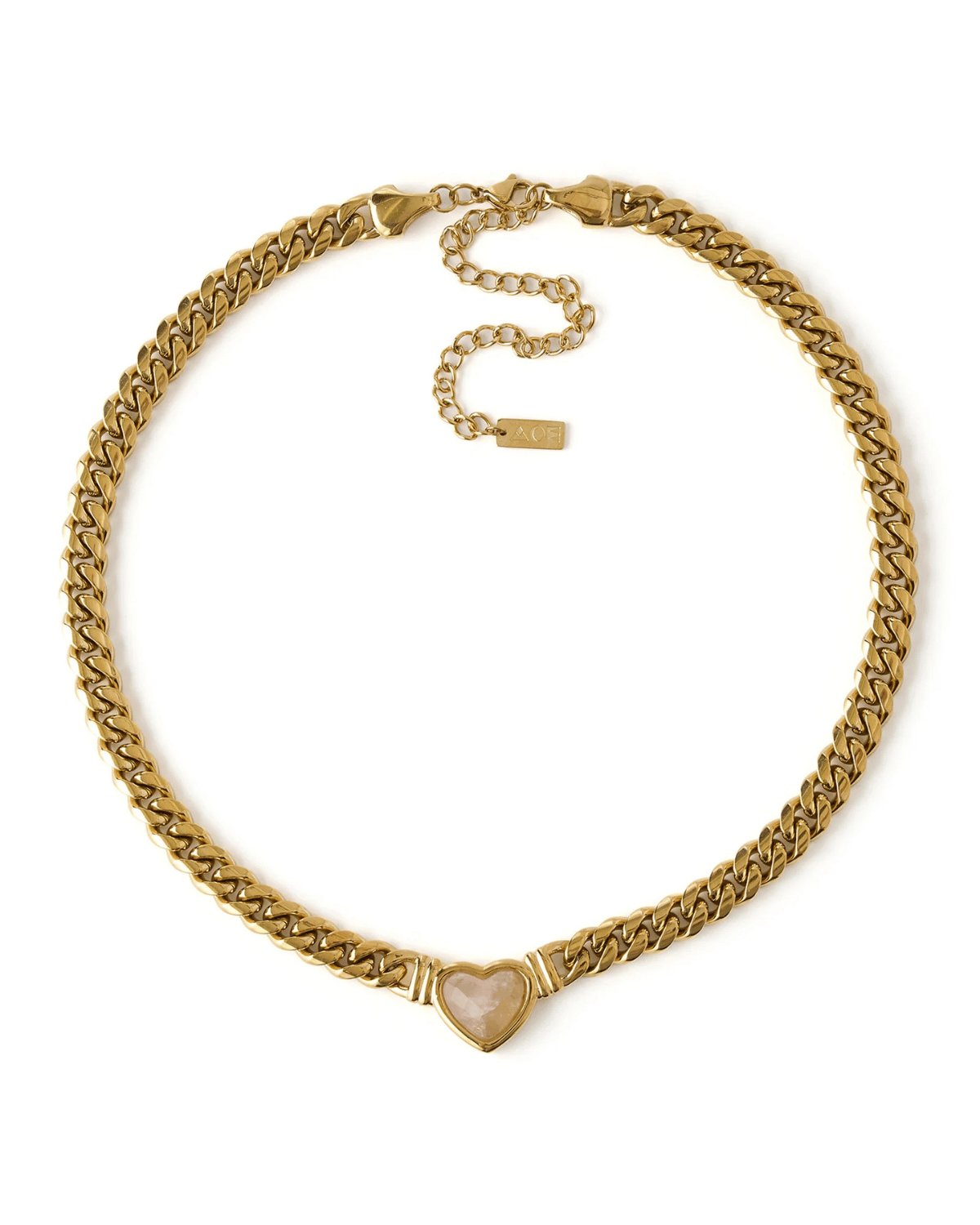 Valentine Necklace - Rose Quartz / Gold by Arms of Eve