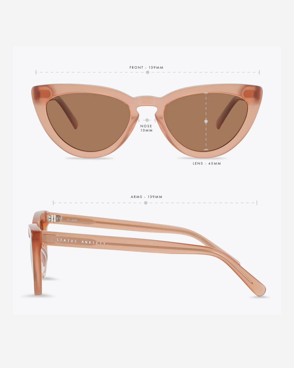 Villain Sunglasses - Rose