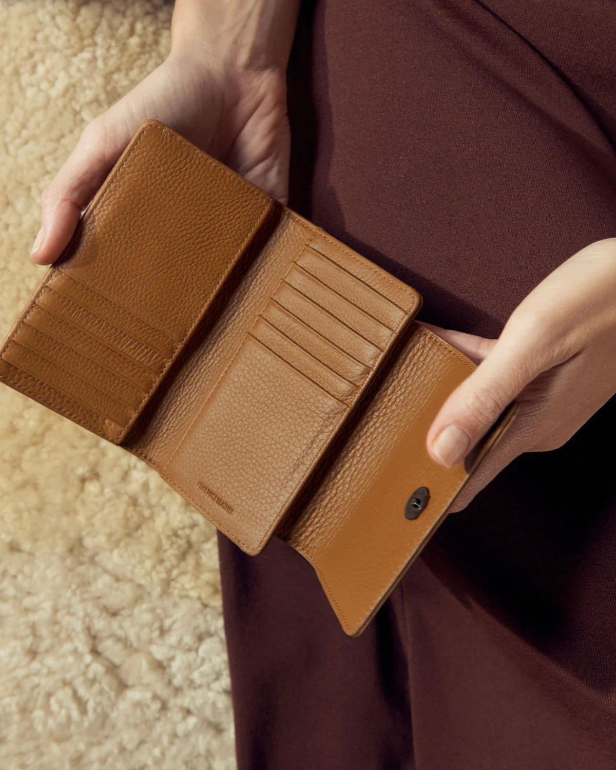 Status Anxiety Visions Leather Wallet - Camel
