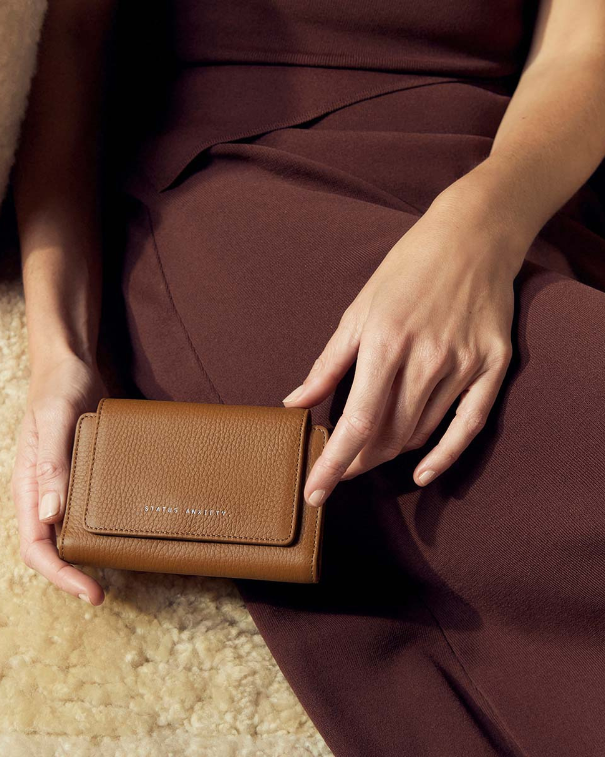 Status Anxiety Visions Leather Wallet - Camel