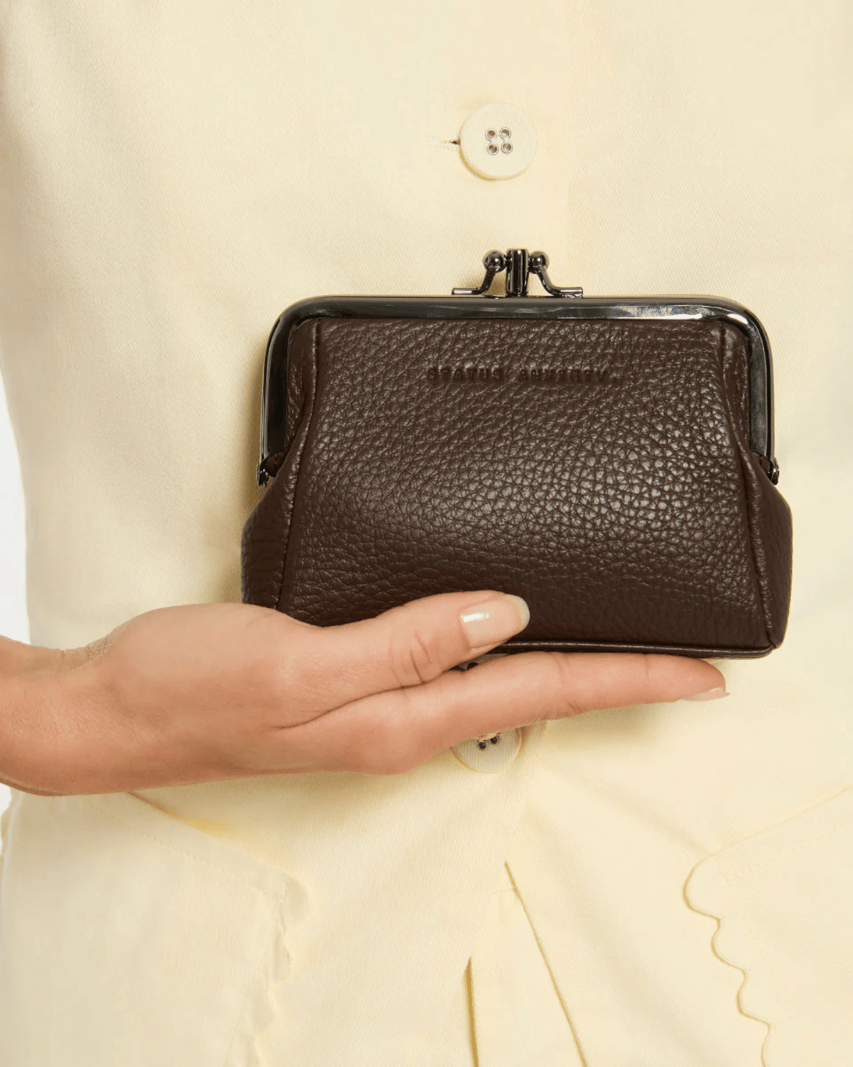 Status Anxiety Volatile Leather Purse - Cocoa