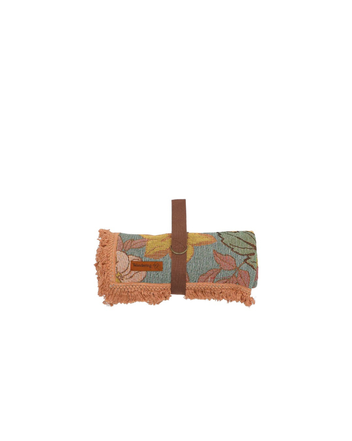 Wandering Folk Woven Picnic Throw - Flora Apricot