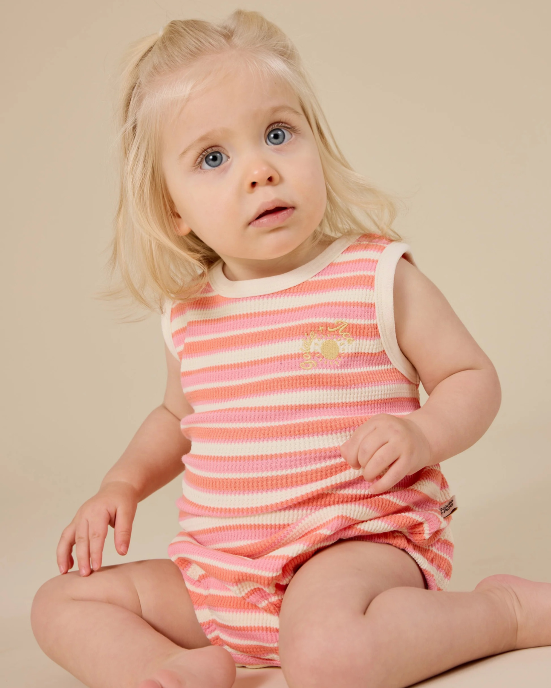 Goldie + Ace - Watermelon Stripe Bubble Romper