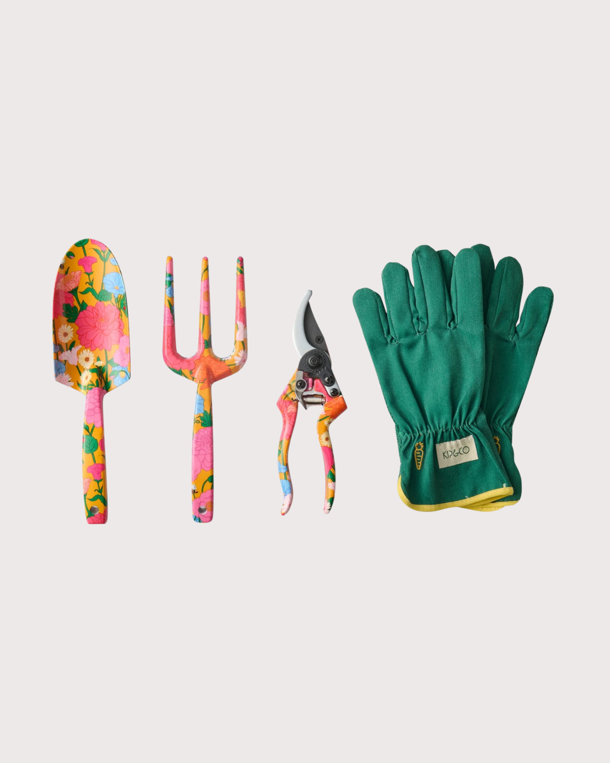 Kip&Co Follow The Sun Yellow Garden Tools & Gloves Set