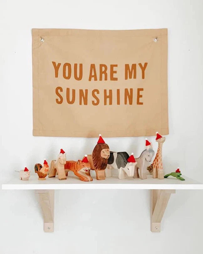 Imani Collective "You Are My Sunshine Banner" Canvas Wall Banner - quote wall art for kids bedroom