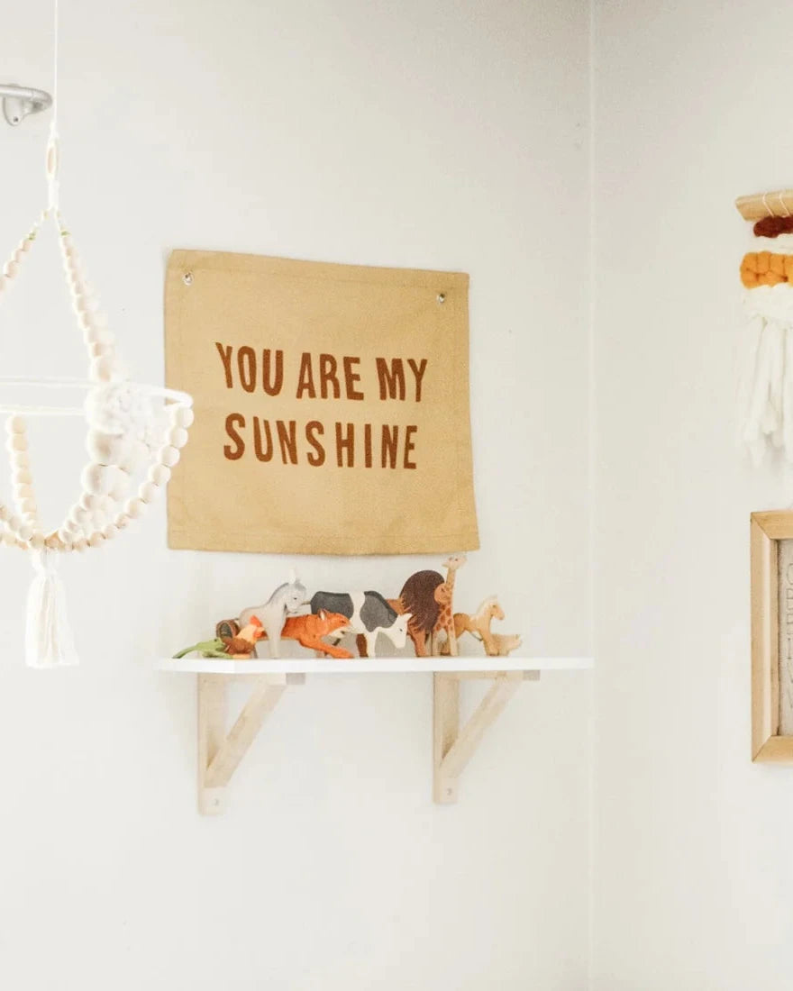 Imani Collective "You Are My Sunshine Banner" Canvas Wall Banner - quote wall art for kids bedroom