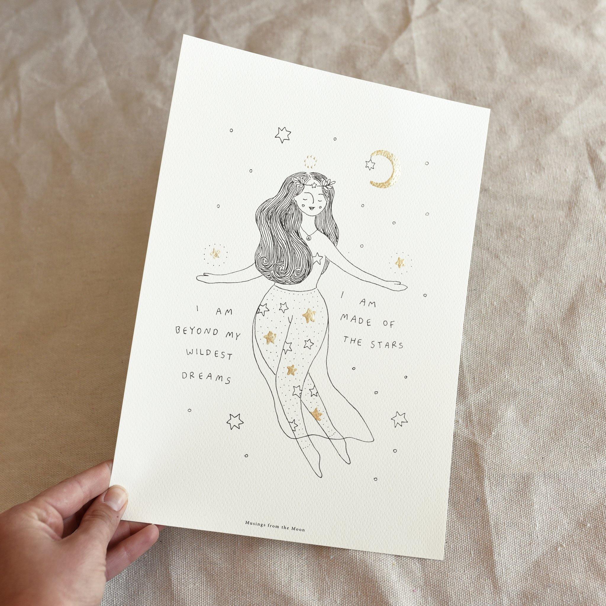 Art Print // Asteria // With Gold Leaf Detail // Signed, Limited Edition - Polly & Co.