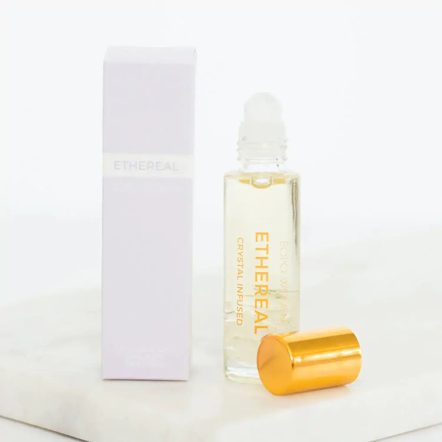 Ethereal Clear Quartz Crystal Infused Perfume Roller by Bopo Women (15ml)