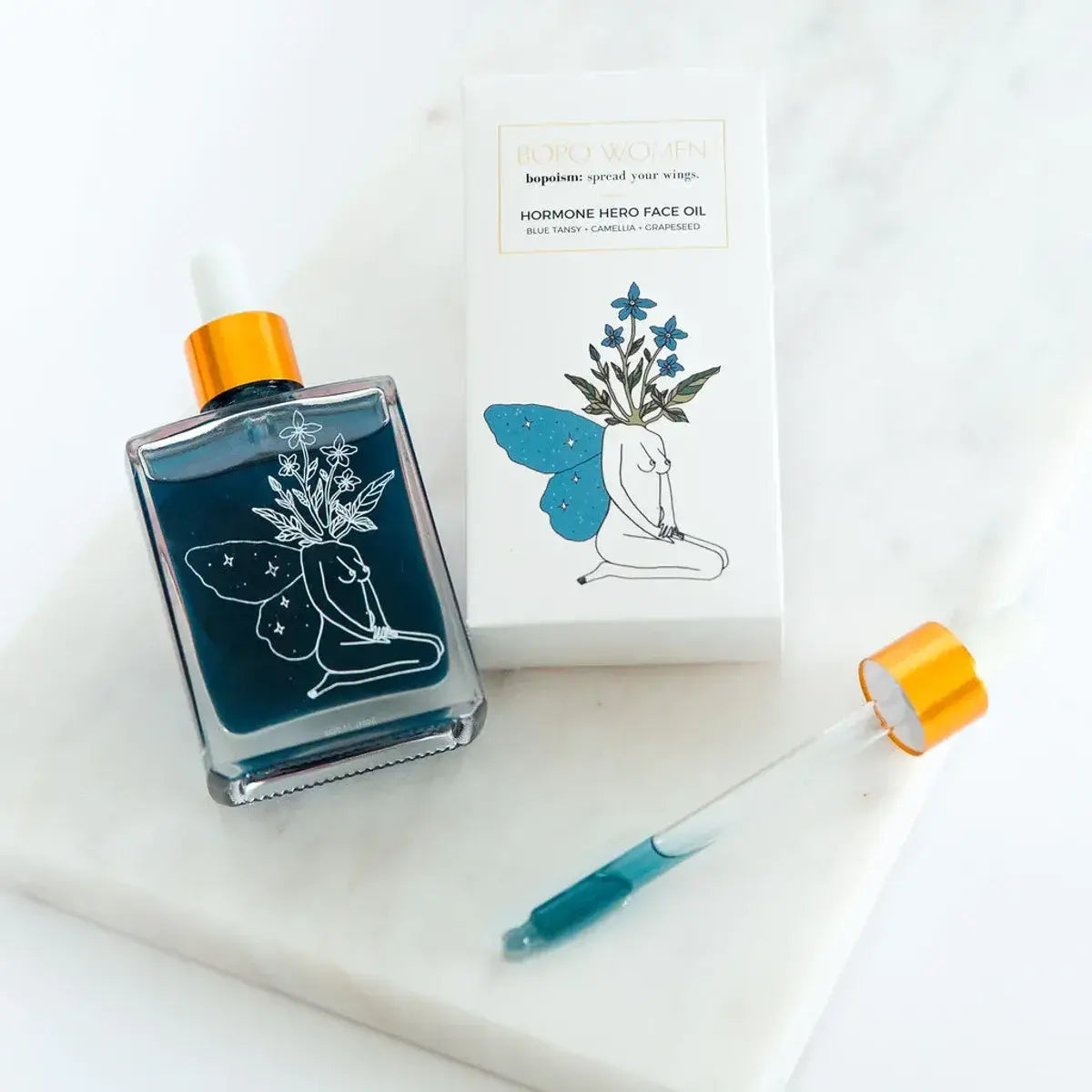 Hormone Hero Face Oil by Bopo Women - Blue Tansy, Camellia & Grapeseed l Australian Made Natural Skincare