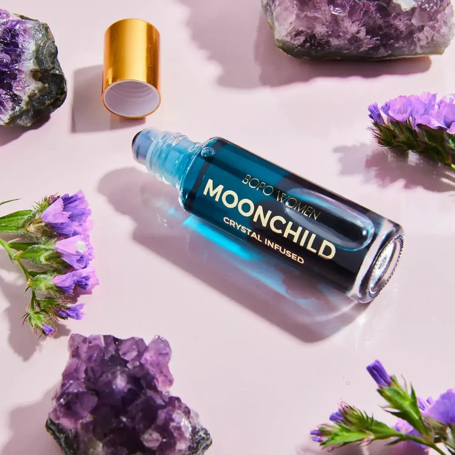Moonchild Obsidian Crystal Infused Perfume Roller by Bopo Women