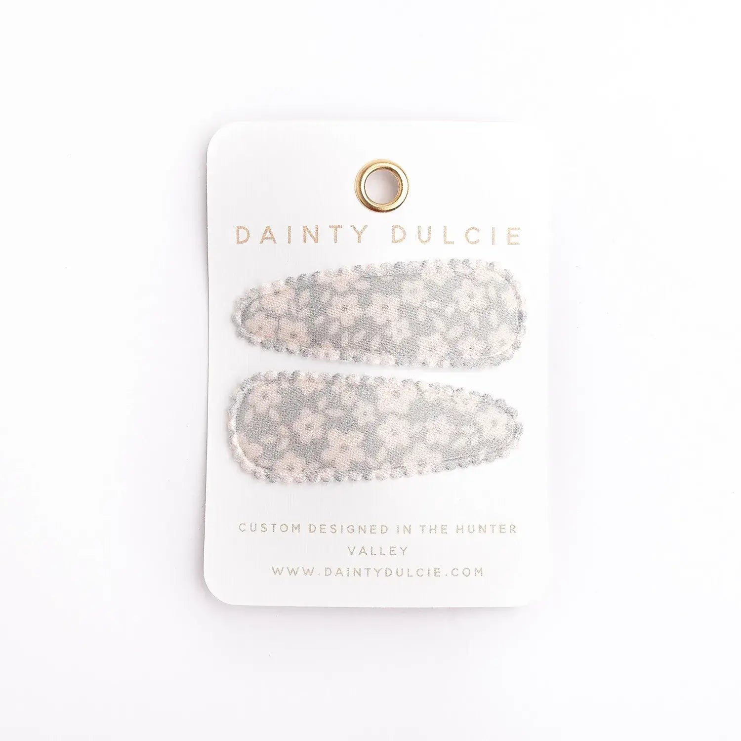 Fabric Hair Clips by Dainty Dulcie - Drue Powder Blue