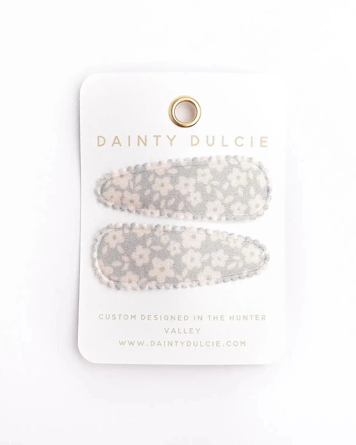 Fabric Hair Clips by Dainty Dulcie - Drue Powder Blue