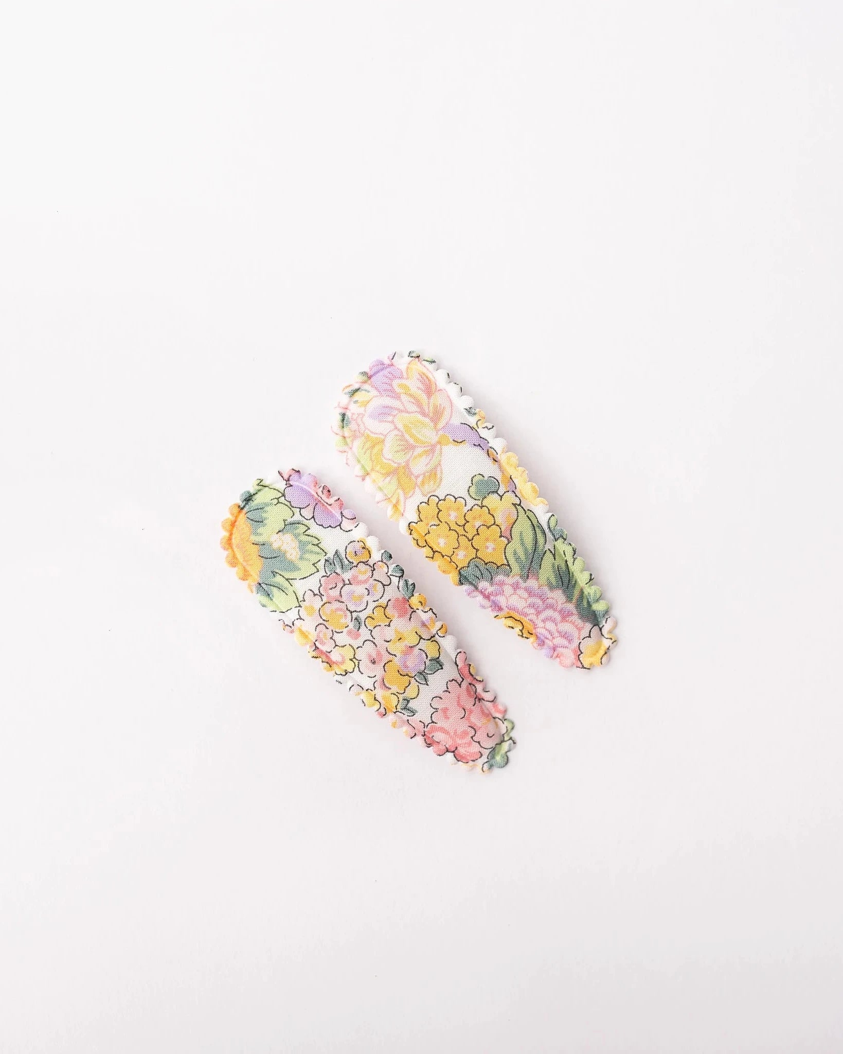 kids pretty pastel coloured fabric hair clips by Dainty Dulcie