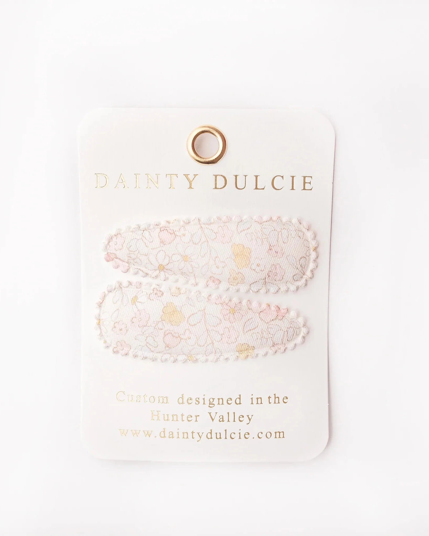 Kids Pastel Floral Fabric Hair Clips by Dainty Dulcie - Jolene