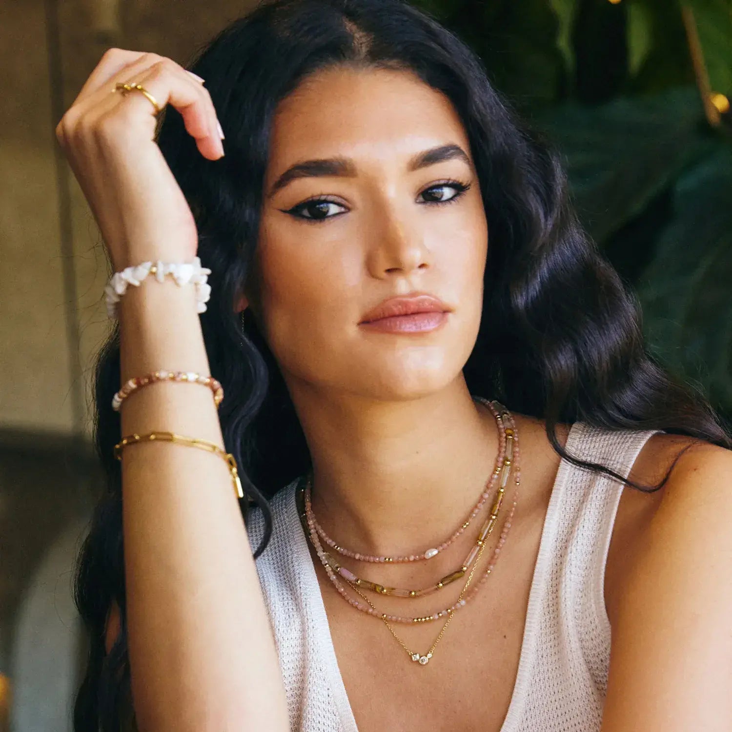 Mila Gemstone and Pearl Choker by Arms of Eve