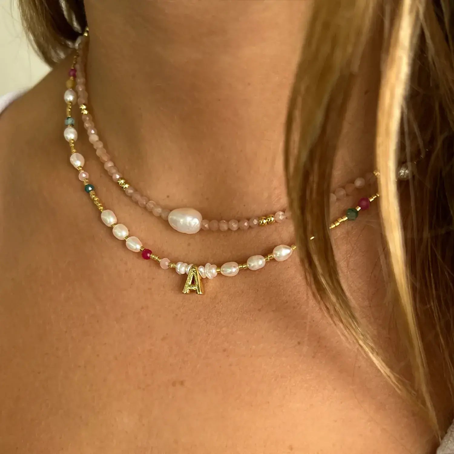 Mila Gemstone and Pearl Choker by Arms of Eve