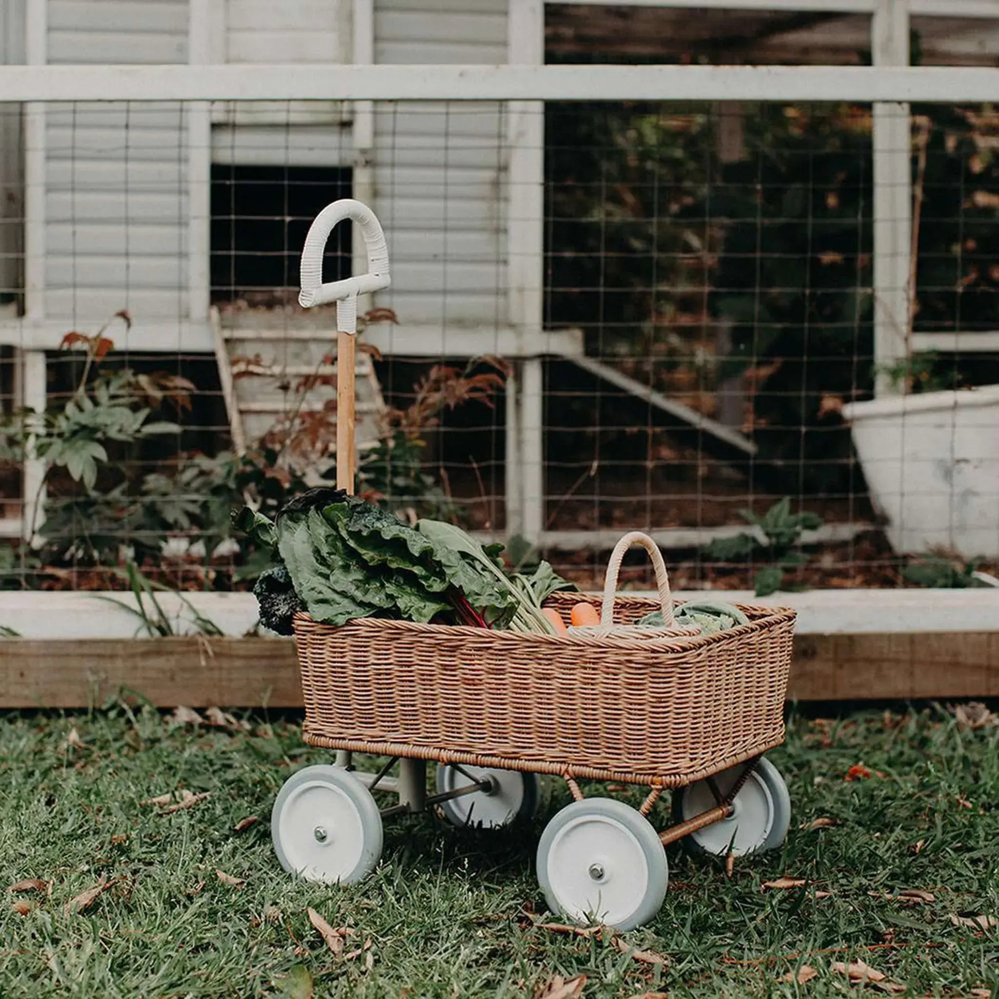 Rattan Wonder Wagon by Olli Ella in Natural