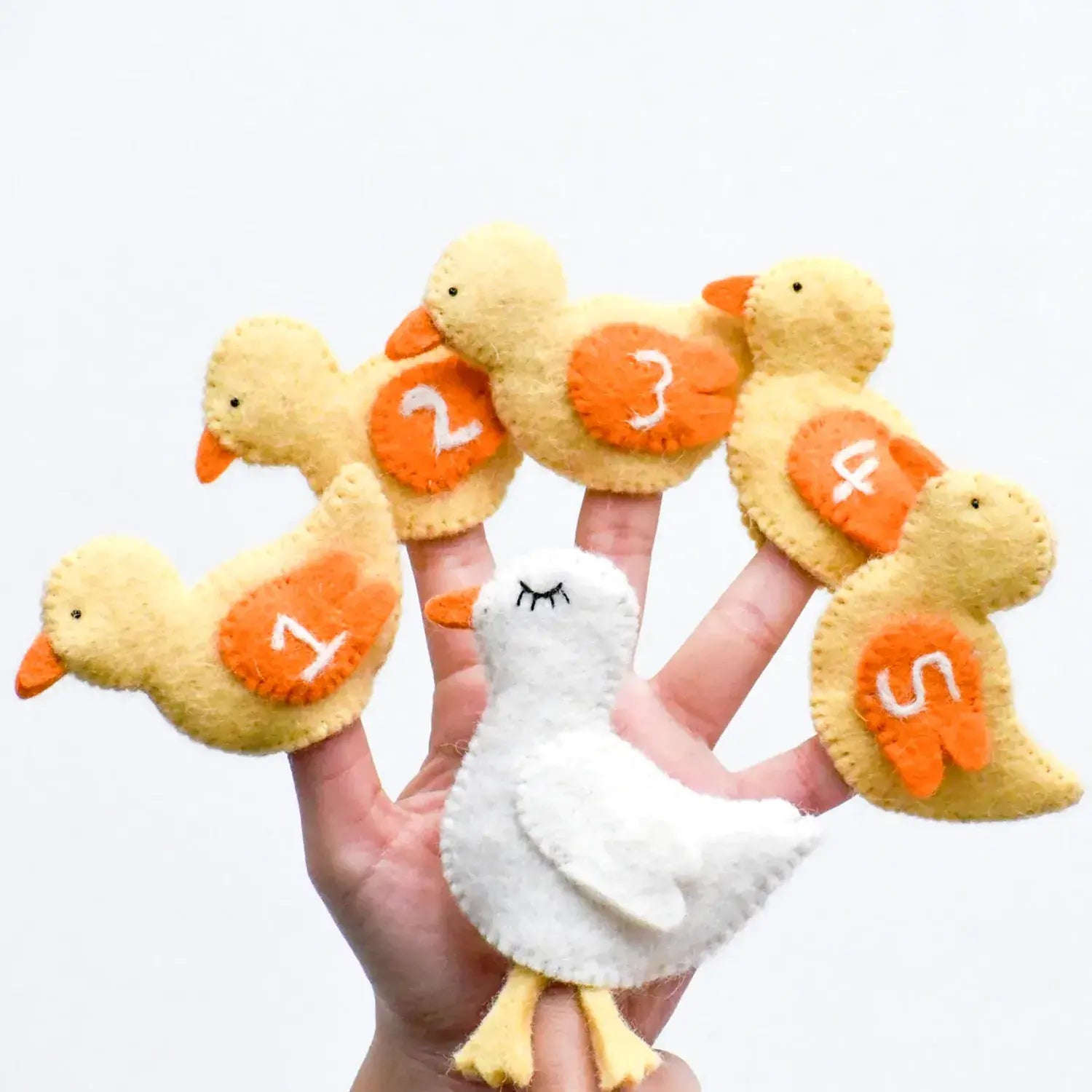 Five Little Ducks Finger Puppet Set by Tara Treasures