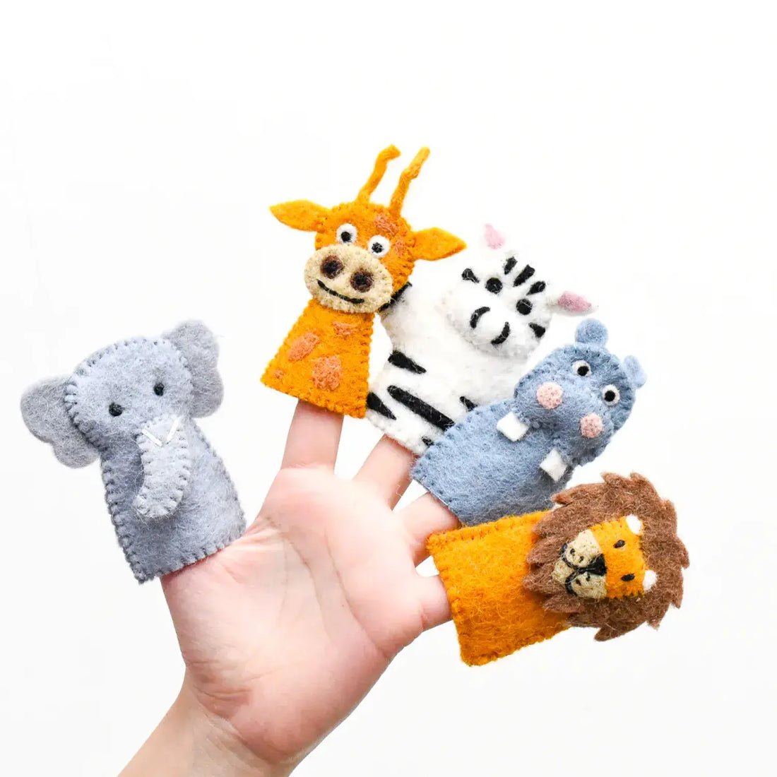 Safari Animals Finger Puppet Set by Tara Treasures