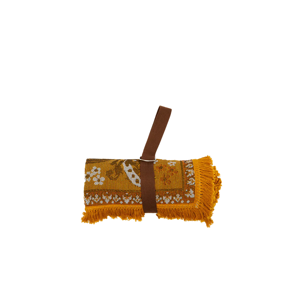 Wandering Folk Woven Picnic Rug - Ginger